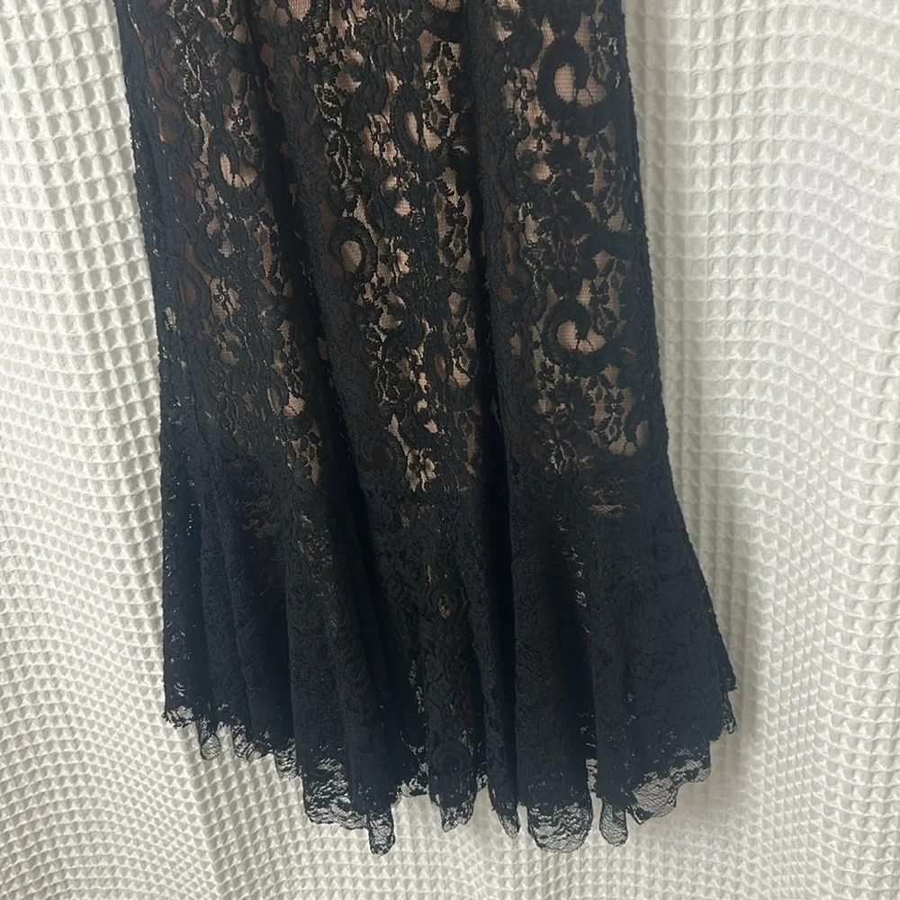 Anthropologie Moulinette Soeurs Black Lace Midi Cami Cotrina Dress Size 0 NWT - Picture 11 of 13